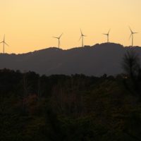 公園から望む夕景