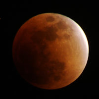 皆既月食直前の月